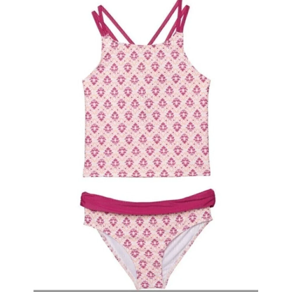 AQUA ET SOL Tankini Set Swimsuit UPF 50+ Toddler Girls Size 4